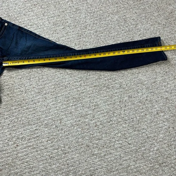 True Religion Skinny Jeans With Flaps Womens 28 Low Rise Blue Denim Dark Wash - Picture 11 of 13